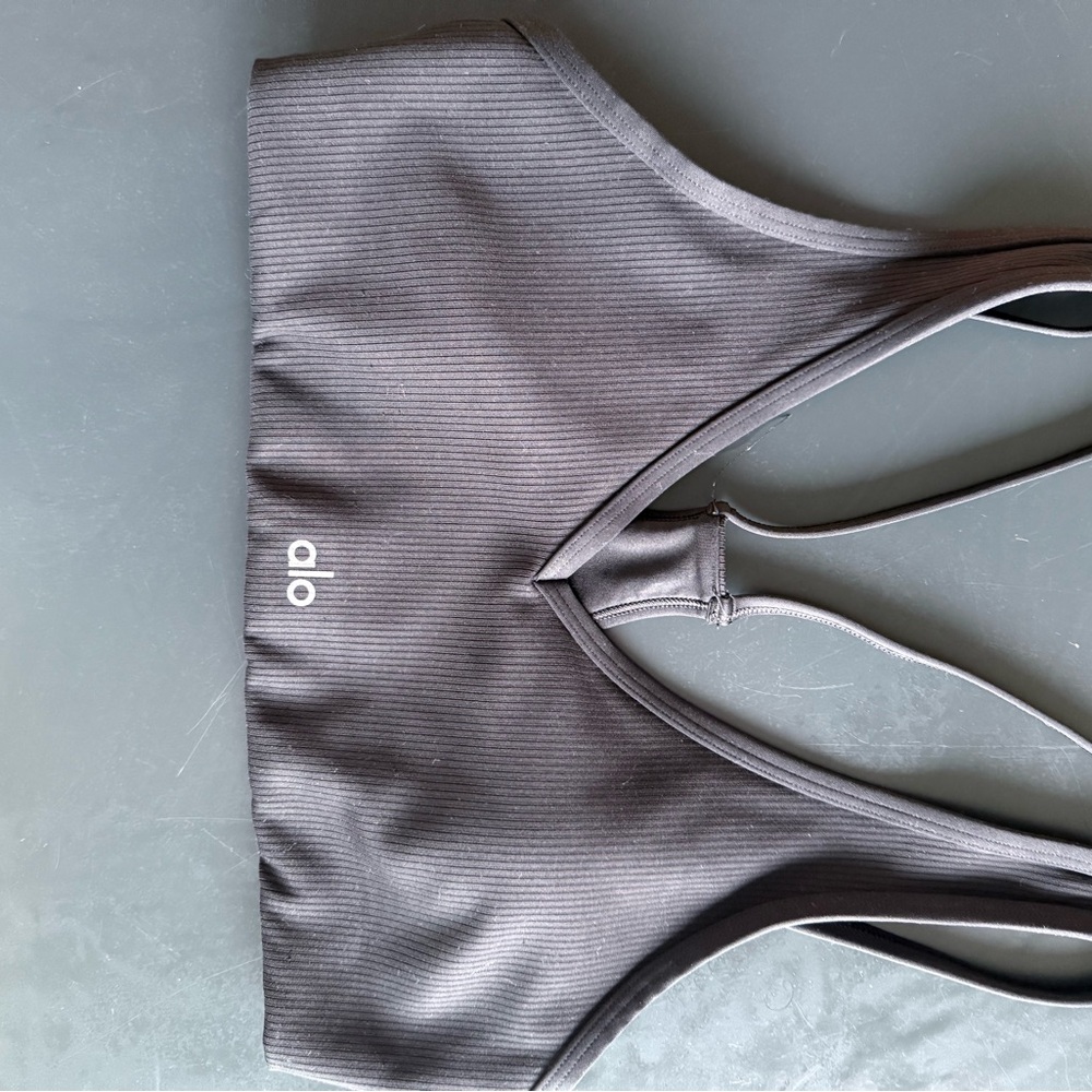 ALO Yoga Black Sports Bra with Supportive Straps